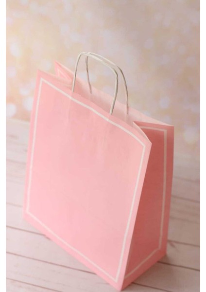 Elite Büküm Saplı Makaron Hediye Poşeti Kağıt Çanta 5'li 25X12X31 cm 1 Adet