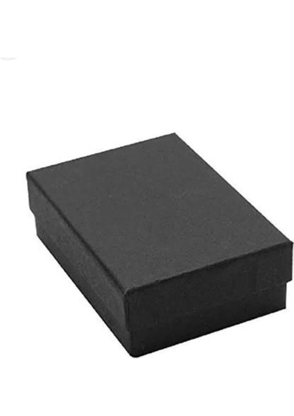 Elite Siyah Karton Mini Takı Kutusu Kolye & Küpe & Bileklik & Yüzük Kutusu Hazır Içi Süngerli 4X5X3 . 5 1 Adet