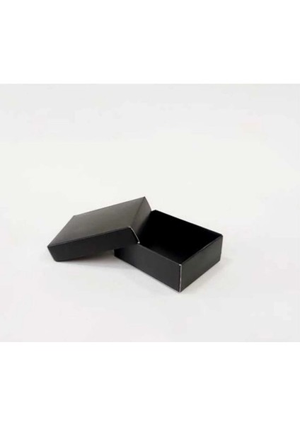 Elite Siyah Karton Mini Takı Kutusu Kolye & Küpe & Bileklik & Yüzük Kutusu Hazır Içi Süngerli 4X5X3 . 5 1 Adet