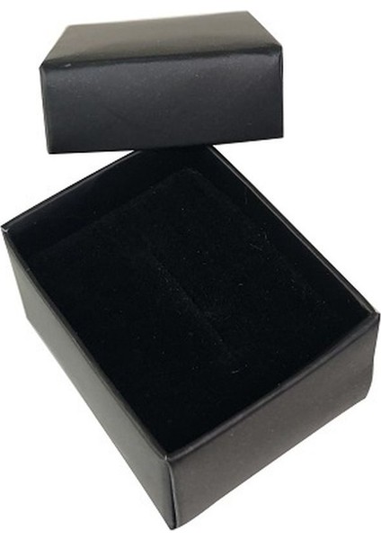 Elite Siyah Karton Mini Takı Kutusu Kolye & Küpe & Bileklik & Yüzük Kutusu Hazır Içi Süngerli 4X5X3 . 5 1 Adet