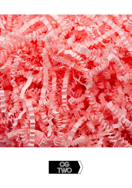 Elite Premium Zig Zag Kırpık Kağıt Hediye Kutusu Süsleme Için Dolgu Pelur Kırpıntı 50 gr Kağıt Pembe 1 Adet
