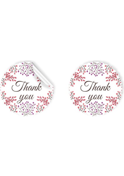 Elite Kuşe Sticker Paketleme & Kargo Etiketi (4X4CM) 48 Adet - Thank You - 01 - 1 Adet