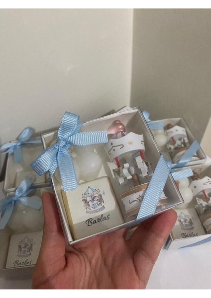 Elite Doğum Hediyesi Hoşgeldin Bebek Atlı Karınca , Mum , Çikolatalı Set 15 Adet 1 Adet