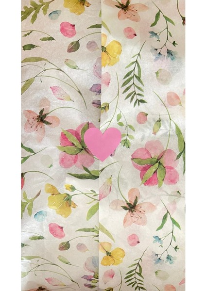 Elite Pelur Kağıdı 50X70 cm 10 Adet Çiçek Desenli Pelur Kağıdı Sevgililer Günü Hediye Paketi 1 Adet modelleri