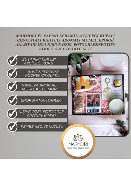 Elite Ayçiçeği Temalı Kişiselleştirilebilir Bahar Hediye Seti 1 Adet