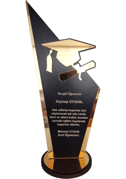 Elite Kişiye Özel Mezuniyet Hatırası Ahşap Plaket 1 Adet