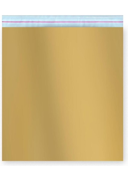 Elite Bantlı Metalize Lüks Hediye Paketi Gold 30X35 cm - 50 Adet 1 Adet