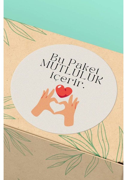 Elite Thank You Sticker Teşekkürler Etiketi Ambalaj Paketleme Etiketi - 3X3CM 90 Adet - ST2304 1 Adet