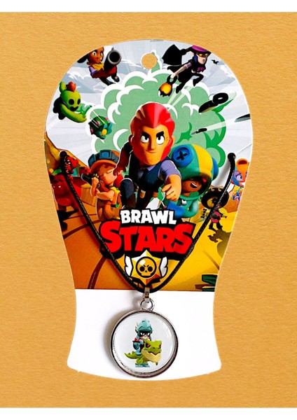 Elite Brawl Stars Figür Dino Leon Kolye – Ayarlanabilir Sistemli, Kartlı Fan Ürünü 1 Adet
