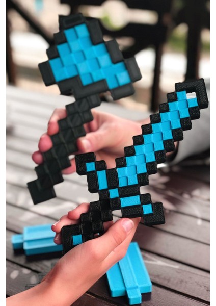 Elite Minecraft Kılıç-Kazma- Balta Üçlü Elmas Set 25 cm / Minecraft Üçlü Elmas Set 1 Adet fiyatları