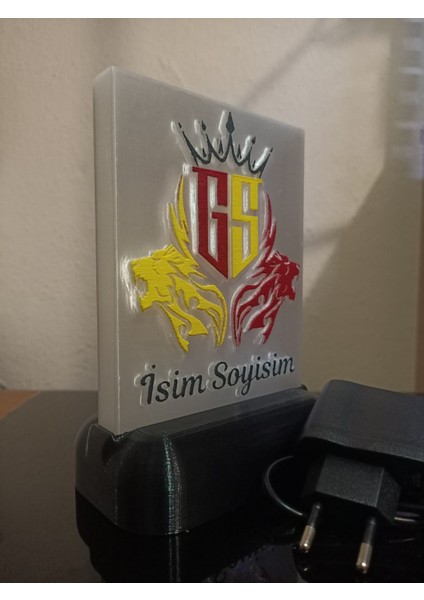 Elite Dekoratif LED Lamba Kişiye Özel Isimli Sarı Kırmızı Aslanlar Taraftar M4 Kablolu Sarı Kırmızı LED 1 Adet indirimleri