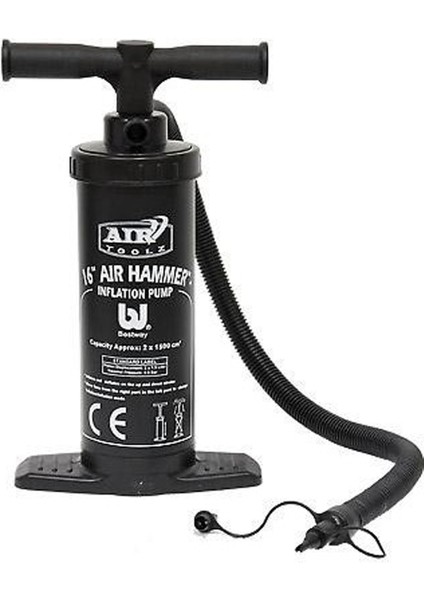 Double Maksimum Güçlü El Pompası 41 cm Bestway 62029 Air Hammer Inflation Pump 16INÇ modelleri