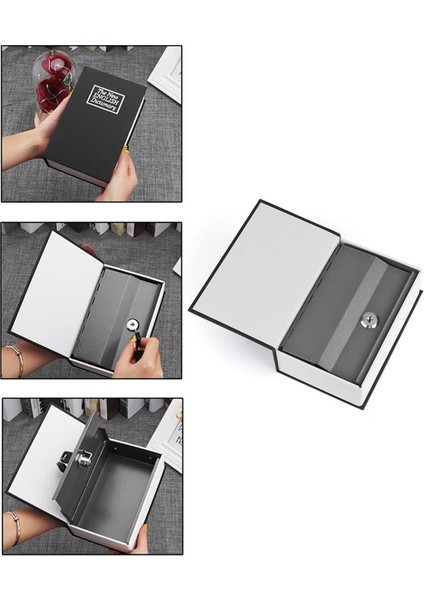 Elite Kitap Görünümlü Gizli Kasa Anahtarlı Döviz Altın Para Eşya Saklama Mini Kasa Kumbara 1 Adet