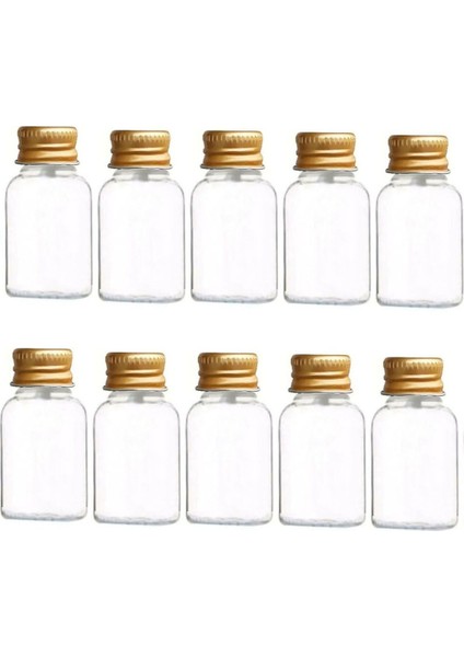 Elite 10 Adet Boş Gold Kapaklı Kolonya Şişesi Doldurulabilir Cep Plastik Parfüm Şişesi 30 ml 1 Adet