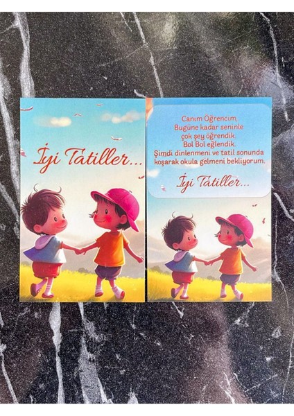 Elite Iyi Tatiller Not Kartı 30 Adet 5x8 cm Tebrik Kartı Hediye Kartı Şans Bilekliği Hediyelik 1 Adet
