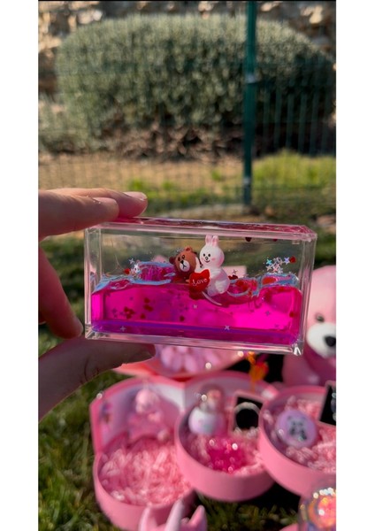 Elite Büyük Pembe Sevgi Set'i Sevgiliye Hediye Takı Aşk Kutusu 1 Adet