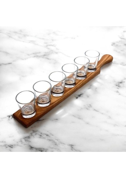 Elite Ahşap Tekila Sunum ve 6 Lı Shot Bardak Seti, Tekila Standı, Tekila, Hediye Seti, Yılbaşı Hediyesi 1 Adet fiyatları