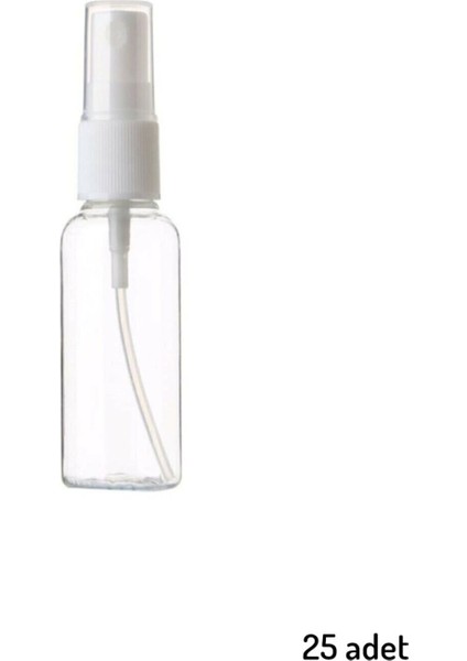 Elite 25 Adet Boş Şişe Spreyli Kolonya Şişesi Doldurulabilir Cep Plastik Parfüm Şişesi 30 ml 1 Adet