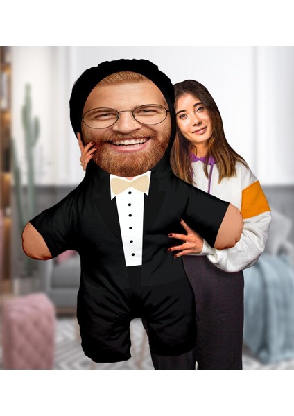 Elite Kişiye Özel Fotoğraflı Damat Peluş Oyuncak 100X80 cm 114815 1 Adet