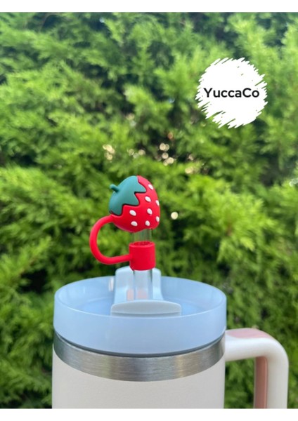 Elite Termos Uyumlu Çilek Aksesuar/ çilekli Pipet Koruyucu/ pipet Kılıfı/ Pipet Tıpası 1 Adet fırsatları