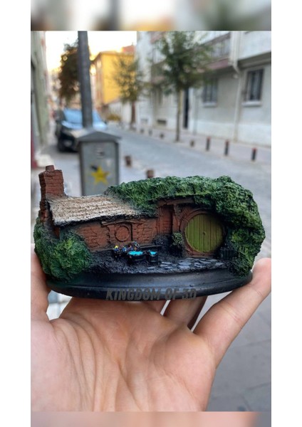 Elite Yüzüklerin Efendisi Hobbit Ev Mini Figür, Yüzüklerin Efendisi Figür Hediye, Hobbiton Heykel 1 Adet