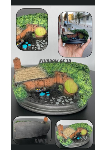 Elite Yüzüklerin Efendisi Hobbit Ev Mini Figür, Yüzüklerin Efendisi Figür Hediye, Hobbiton Heykel 1 Adet