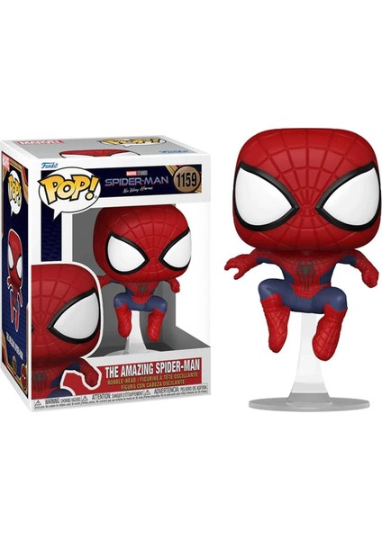 Elite Pop Marvel: Spider-Man No Way Home - The Amazing Spider Man Leaping NO:1159 Bobble-Head 1 Adet