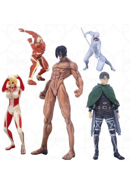 Elite Attack On Titan Figür 5'li Set 10 cm Action Figür Titana Saldırı Titanlar Serisi Pvc 1 Adet