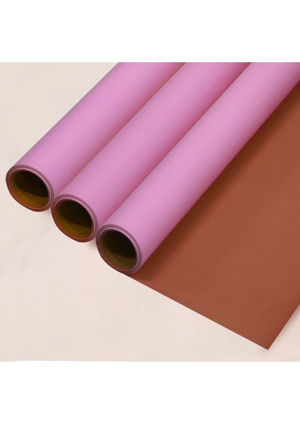 Pembe&bakır Renk Rulo Çiçek Buket Kağıdı-25 Metre 1 Adet