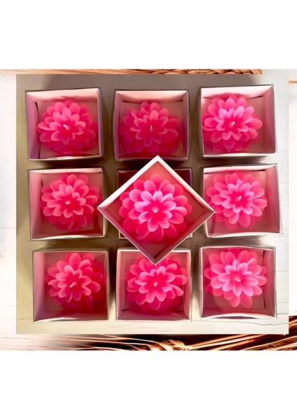 Kararmaz Çelik Pembe Lotus Kolye,bileklik ,mum ve Kokulu Pembe Gül Hediye Sepeti Sevgiliye Set 1 Adet