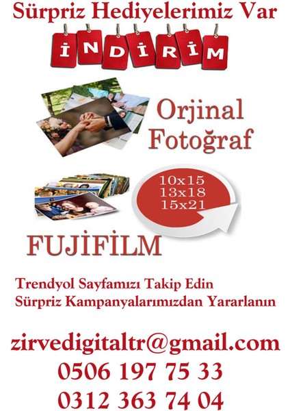 13X18 cm Fotoğraf Baskısı 10 Adet Fotograf Baskısı 1 Adet fiyatları