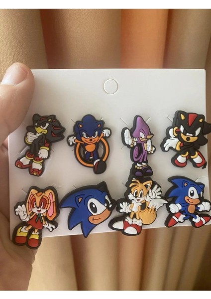 Elite Kirpi Sonic Çizgi Film Terlik Süsü Terlik Jibbitz Terlik Aksesuarı 8 Adet 1 Adet fiyatları