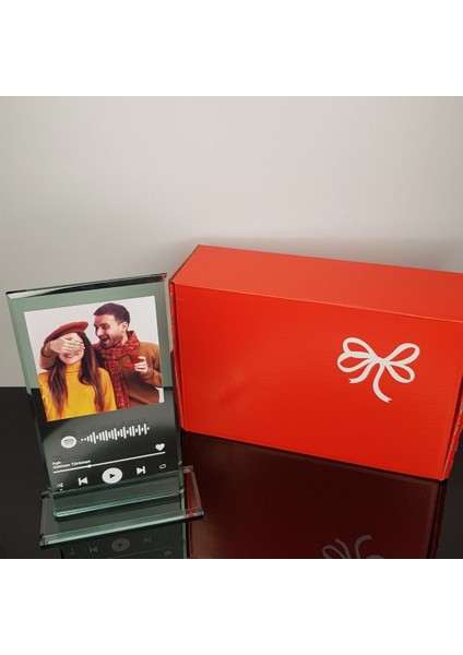 Elite Spotify Cam Plak, Spotify Barkodlu Kişiye Özel Hediye 1 Adet