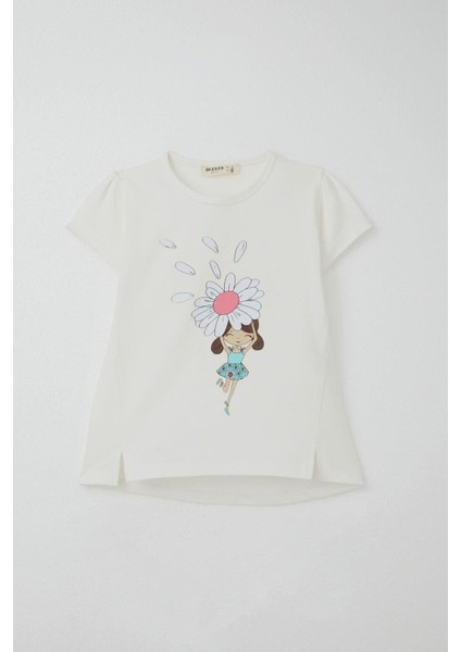 Kız Çocuk Kapri Taytlı Takım Papatya Perisi 2-6 Yaş, Ekru fırsatları