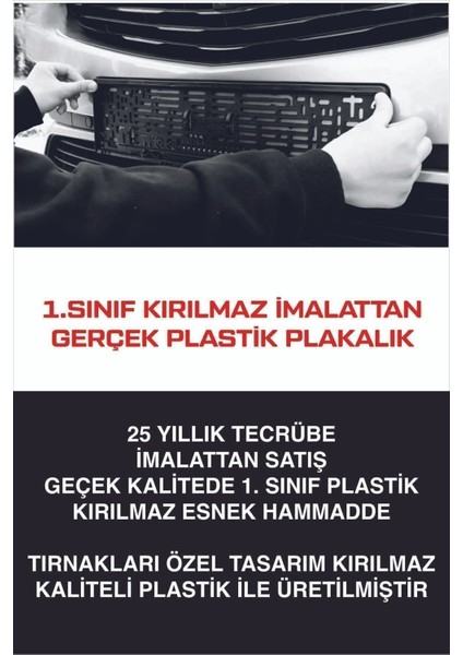 Oto Plakalık Yazısız Boş Siyah 1 Adet Kırılmaz Esnek Plakalık fırsatları