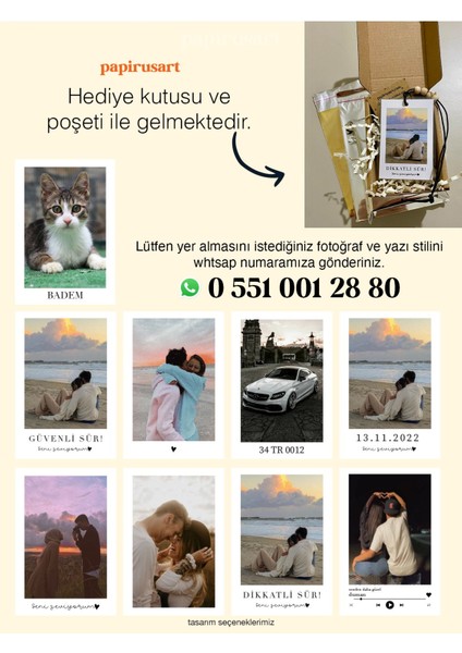 Fotoğraflı Araba Süsü, Kişiye Özel Oto Süsü, Kokusuzdur, Sevgililer Günü Için Hediye Fikri 1 Adet fiyatları
