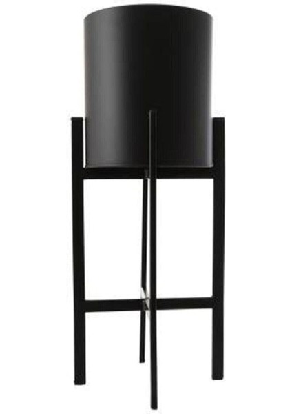 Elite Siyah Dekoratif Ayaklı Metal Çiçeklik | 72CM Saksılık 1 Adet
