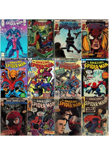 Elite Örümcek Adam Afiş Spiderman Poster Seti- 12 Adet-A5 1 Adet