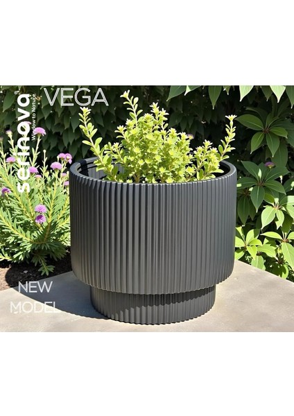 Elite Büyük Modern Saksı, 36.6 cm x 36.6 cm 33 Lt Içsiz 1 Adet