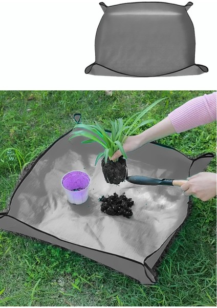 Elite Su Geçirmez Çiçek Toprağı Saksı Değiştirme Örtüsü Bahçe Matı 80×80 cm 1 Adet