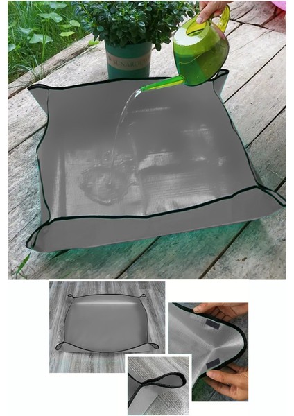 Elite Su Geçirmez Çiçek Toprağı Saksı Değiştirme Örtüsü Bahçe Matı 80×80 cm 1 Adet