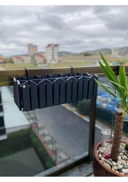 Elite Efes Balkon Çit Saksı Askılı 9 Litre _askı Aparatı Dahildir. 1 Adet