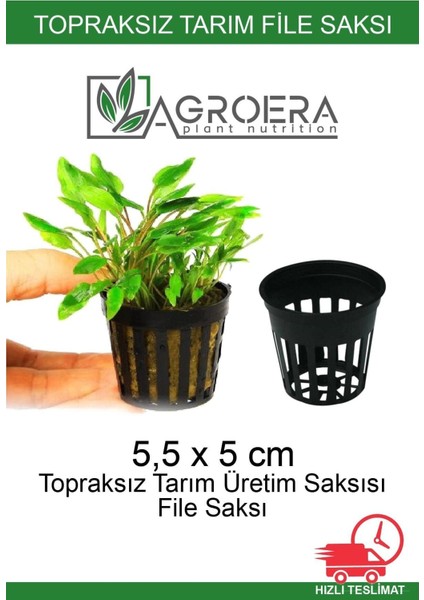 Elite Topraksız Tarım File Saksı Delikli File Üretim Saksısı 100 Adet 1 Adet