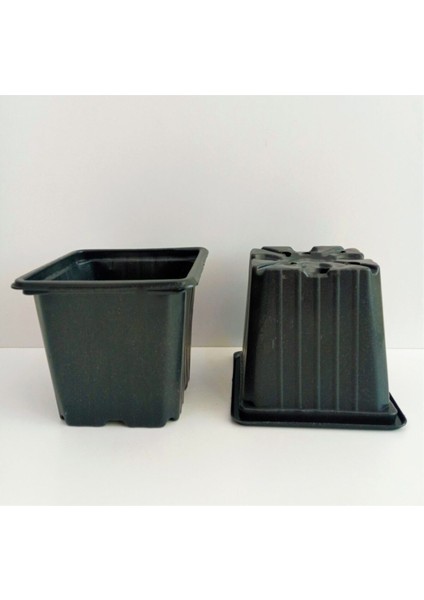 Elite Kare Saksı 9X9X8 cm 35 Adet Kare Vakum Saksı Üretim Saksısı Siyah Saksı Fide Tohum Ekim Saksısı 1 Adet