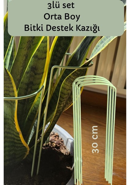 Elite Bitki Destek Kazığı 3lü Set Orta Boy (6 Parça) 1 Adet