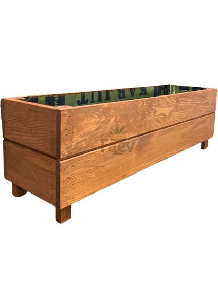 Elite Dış Mekan Ahşap Saksı Hazır Kurulu 95CM x 26CM Yükseklik 30CM 1 Adet
