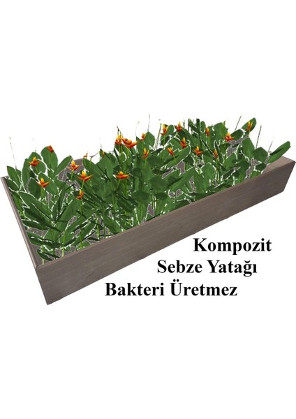 Elite Kompozit (Ahşap+Plastik) Demonte Yükseltilmiş Sebze Yatağı SFRYSY18090 1 Adet