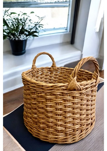 Elite Hasır Bambu El Yapımı Natural Büyük Saksı/ Çok Amaçlı Sepet / Hasır Sepet / Yıkanabilir 1 Adet fiyatları