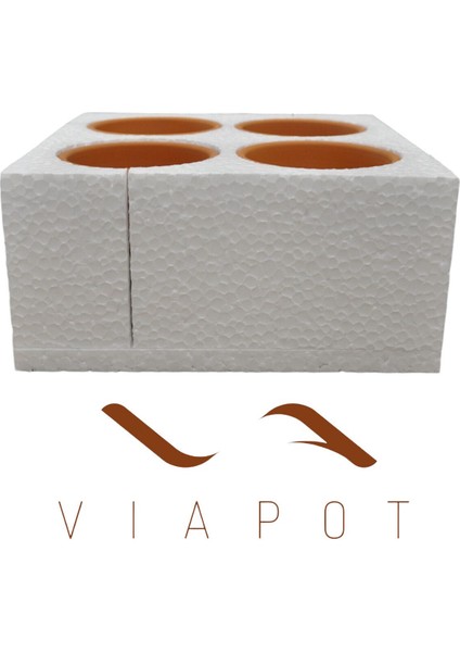 Elite 4 Adet Roma Toprak Saksı Deliksiz Tabaksız Çömlek 14X12 1000ML 1 Adet