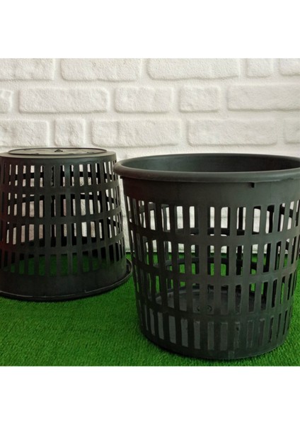 Elite File Saksı 18 Lt 2 Adet Delikli Saksı Sepet Saksı Repikaj Saksı Plastik Saksı Üretim Saksısı 1 Adet